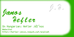 janos hefler business card